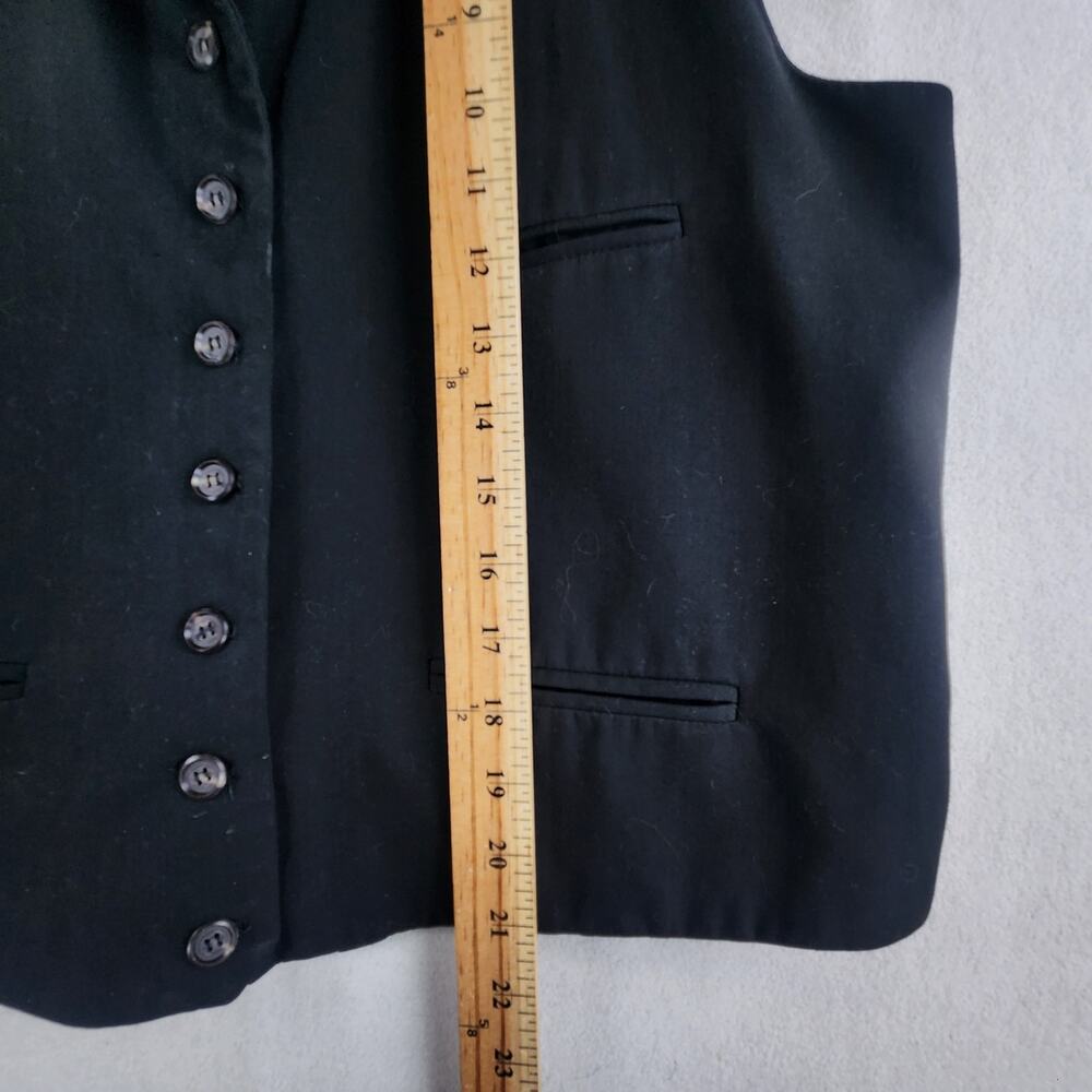 Breeches Womens Suit Vest L Black Shawl Collar 8-Button Lined USA Made Vintage - Picture 9 of 12